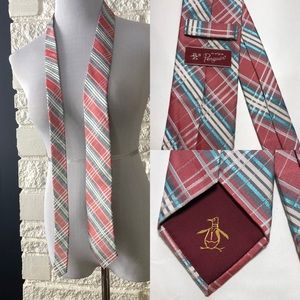 The Original Penguin 100% Silk Plaid Tie